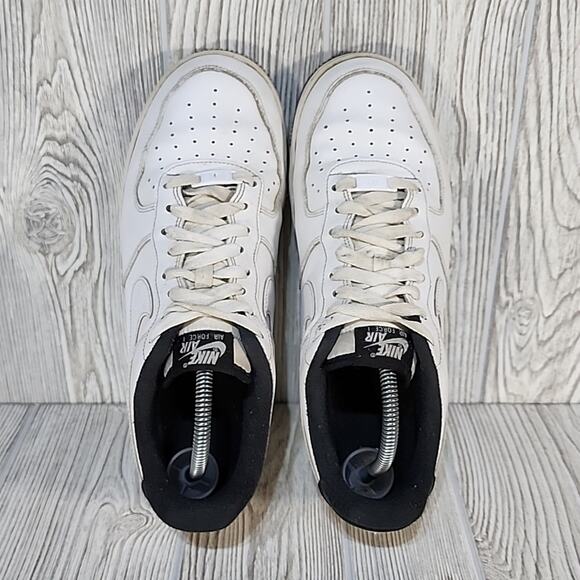 Nike Air Force One, AF1, White/Black Low Top Sneakers, Men\'s 8.5